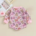 thumbnail image 6 of YWDJ Valentines Baby Girls Pajamas Valentines Day Infant Baby Girl Long Sleeve Bodysuit Sweatshirt Leotard Oversized Shirt 3-18 Months Pink 18 Months, 6 of 8
