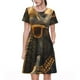 thumbnail image 1 of Fotbe Cool Sunglasses Elephant Art Vestido Largo de Moda para Mujer, Vestido Tipo Camiseta con Manga Corta y Estilo Casual a Rayas y Bloques de Color, 1 of 6