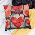 thumbnail image 2 of SHANXI  Valentines Day Pillow Covers Teal White Buffalo Check Plaid Farmhouse Decor Red Heart Truck Love Holiday Decorations Throw Pillow Cushion Case for Home Sofa 18x18in, 2 of 5