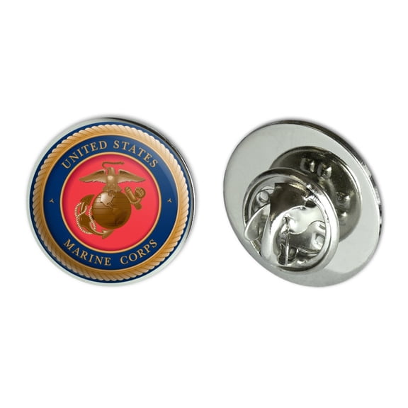 Marine Corps USMC Emblem Officially Licensed Metal 0.75" Lapel Hat Pin Tie Tack Pinback