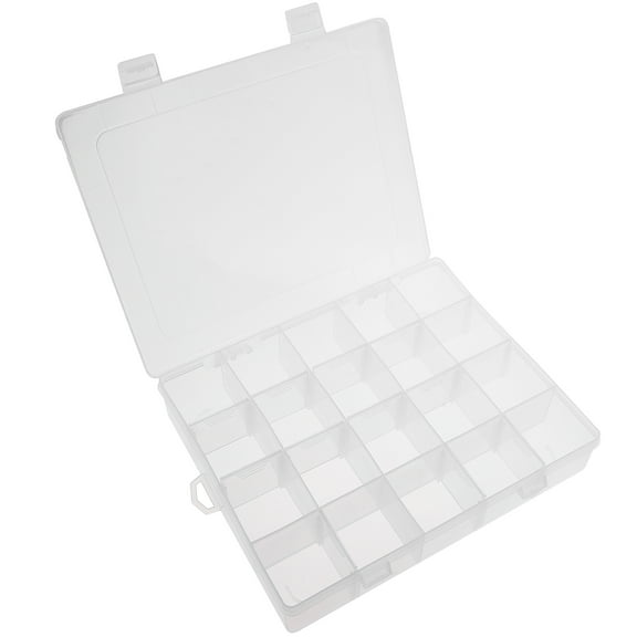 IDEANATEGRATE 3Pcs Plastic Bead Organizer for Craft Storage in Transparent Rectangular