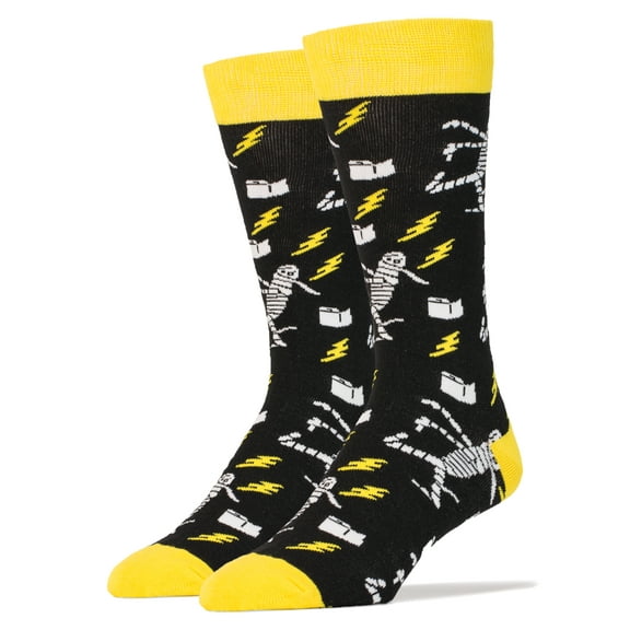 OoohYeah Mens Funny Novelty Crew Socks, Crazy Halloween Fun Socks - Mummy Party