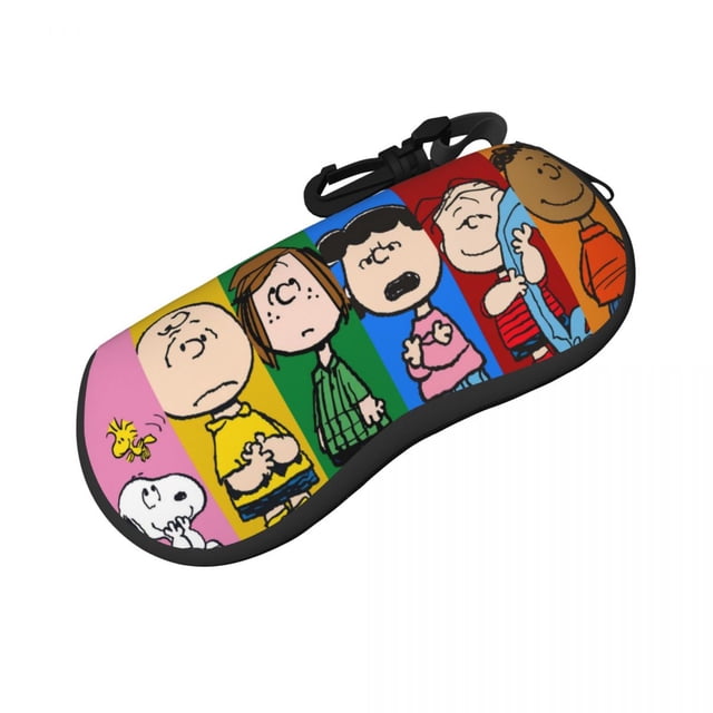 Estuche para gafas de Snoopy con personajes de cómic de Peanuts Estuche para gafas ligero con diseño de Charlie Brown Estuche para lentes de contacto