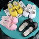 thumbnail image 2 of Zapatillas con punta cubierta estilo niña, moda exterior, color liso, pantuflas con lazo, sandalias planas, 2 of 6