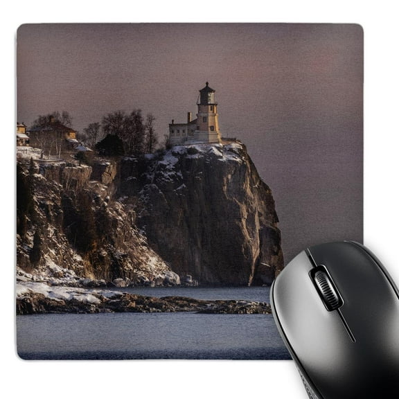 3dRose, Minnesota. Split Rock Lighthouse on shore of Lake Superior, MousePad