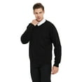 thumbnail image 3 of Toptie Mens Cotton Long Sleeve Sweatershirt V-Neck Basic Designed, 3 of 10