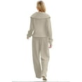 thumbnail image 2 of CAILDANL Lounge Sets For Women 2025 Half Zip Sweatshirt And Wide Leg Sweatpant 2 Piece Outfits Sweatsuit Tracksuit, 2 of 2