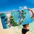 thumbnail image 1 of Microfiber Beach Towel Super Lightweight Colorful Bath Towel Sandproof Beach Blanket Multi-Purpose Towel For Travel Swimming Pool 30x60 Inch Travel Essentials, 1 of 9
