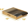 thumbnail image 5 of SpaceAid Bamboo Knife Drawer Organizer, 15"L x 12"W x 2.5"H, 5 of 7