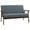 Dark Grey, variant on HOMCOM Loveseat Sofa Modern 2 Seater Couch with Rubber Wood Legs, Cream White