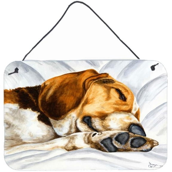 Carolines Treasures AMB1076DS812 Beagle Bliss Wall or Door Hanging Prints  8x12 multicolor