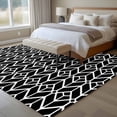 thumbnail image 4 of Large Area Rugs for Living Room Bedroom, Geometric 8'x10' Rug Washable Carpet Runner Indoor Outdoor, Modern Abstract Lines Texture Black Non Slip Floor Mats Rug for Kitchen, Patio, 4 of 8