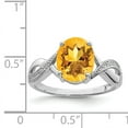 thumbnail image 2 of Primal Silver Sterling Silver Rhodium-plated Citrine and Diamond Ring, 2 of 4