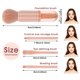 thumbnail image 2 of Brocha de maquillaje retráctil, 4 en 1, portátil, para viajes, para labios, iluminador, sombra de ojos, base y polvos, mini juego de brochas de maquillaje facial (rosa), 2 of 4
