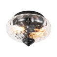 thumbnail image 5 of Rennnsan 2-Light Modern Farmhouse Dome Clear Water Rippled Glass Bubble Flush Mount Ceiling Light, 5 of 5