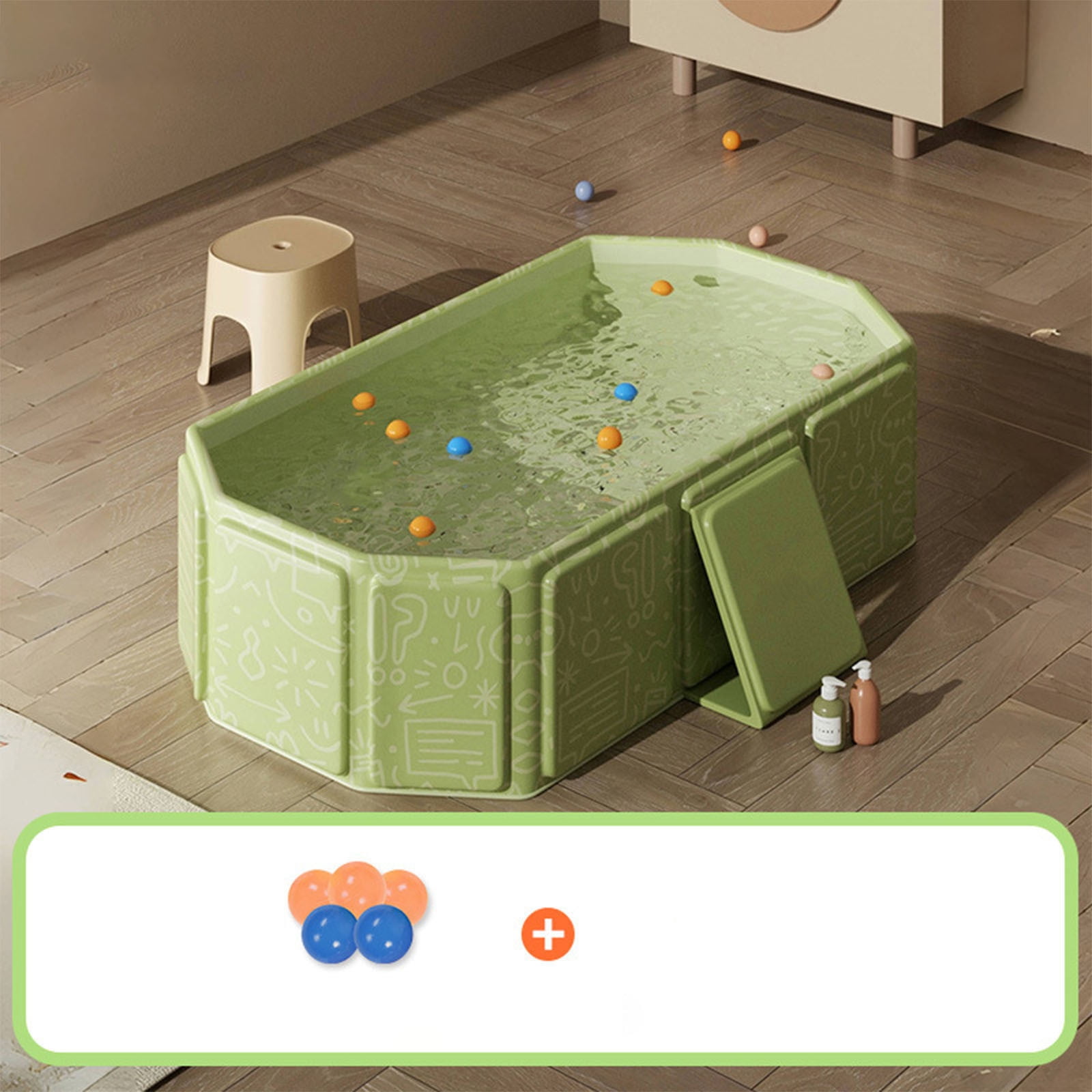 Foldable Bathtub,Collapsible tub Small Bathtub for Bathing, Portable Bathtub for Tub, Ideal for Small Spaces, Easy Storage for Small Spaces, Effortless Folding Bathtub