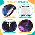 thumbnail image 3 of joogoo Blue Purple Flame Boys Swim Trunks Beach Swimsuit Shorts Boxer 7Y, 3 of 8