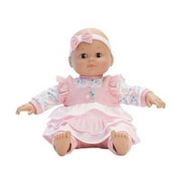 Madame Alexander 14-Inch Baby Cuddles Doll with Bottle, Pink Floral, Medium Skin Tone