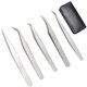 thumbnail image 1 of Professional Eyelash Tweezers Set of 2 Stainless Steel Eyelash Tweezers for Eyelash Extensions And Nail Design, 1 of 4