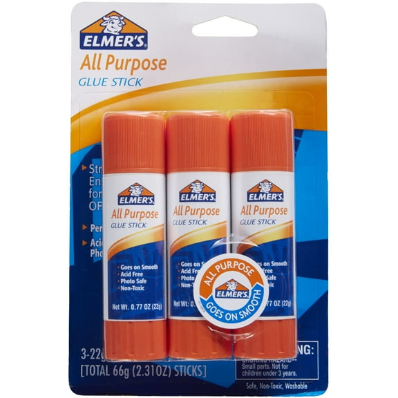 Elmer’s All-Purpose Glue Sticks, 0.77-Ounce Glue Sticks, 3 Count