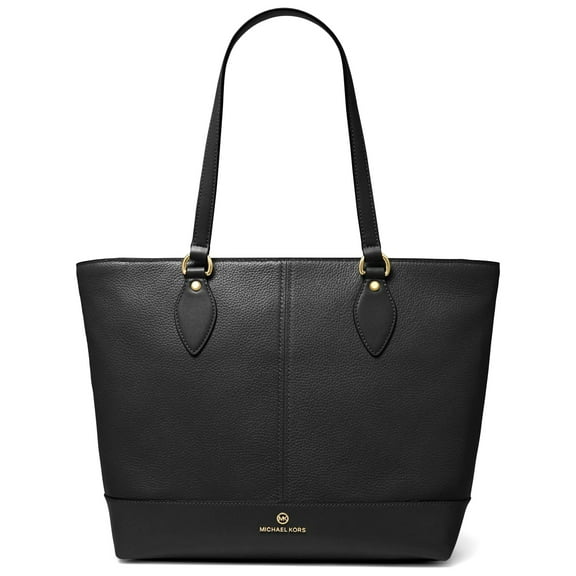 Michael Kors Women's Beth Large Pebbled Leather Top Zip Tote (Black)