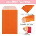 thumbnail image 3 of Uxcell 100Pcs Bolsas de Papel Kraft, 6" x 3" Bolsas de Caramelo Impermeables, Bolsas de Favor Planas, Bolsas de Regalo Pequeñas, Naranjas, 3 of 6