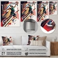 thumbnail image 4 of Designart "Slam Dunk on the Basketball Court" Sport Basketball Metal Art Living Room, 4 of 5