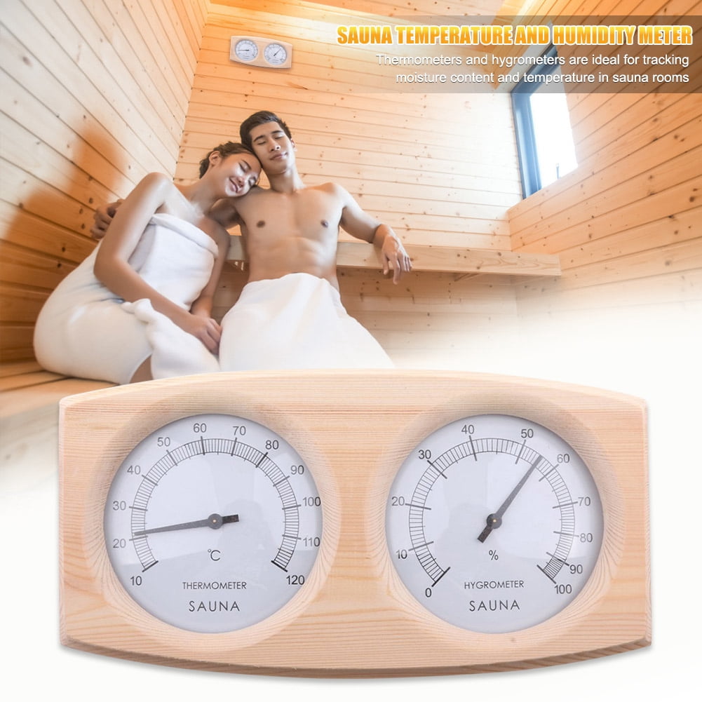 BLEEUS Sauna Thermometer Digital Thermometer Hygrometer For Family For Hotel Sauna Room Travel Essentials ()