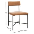 thumbnail image 6 of SAFAVIEH Archer Dining Chairs, Cognac/Black, Set of 2 (19.3 in. W x 22.5 in. D x 35 in. H), 6 of 7