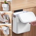 thumbnail image 1 of Hanging Trash Can with Lid for Kitchen Cabinet Door or Under Sink, 2.4 gal Compost Bin for Countertop, Bathroom, 1 of 6