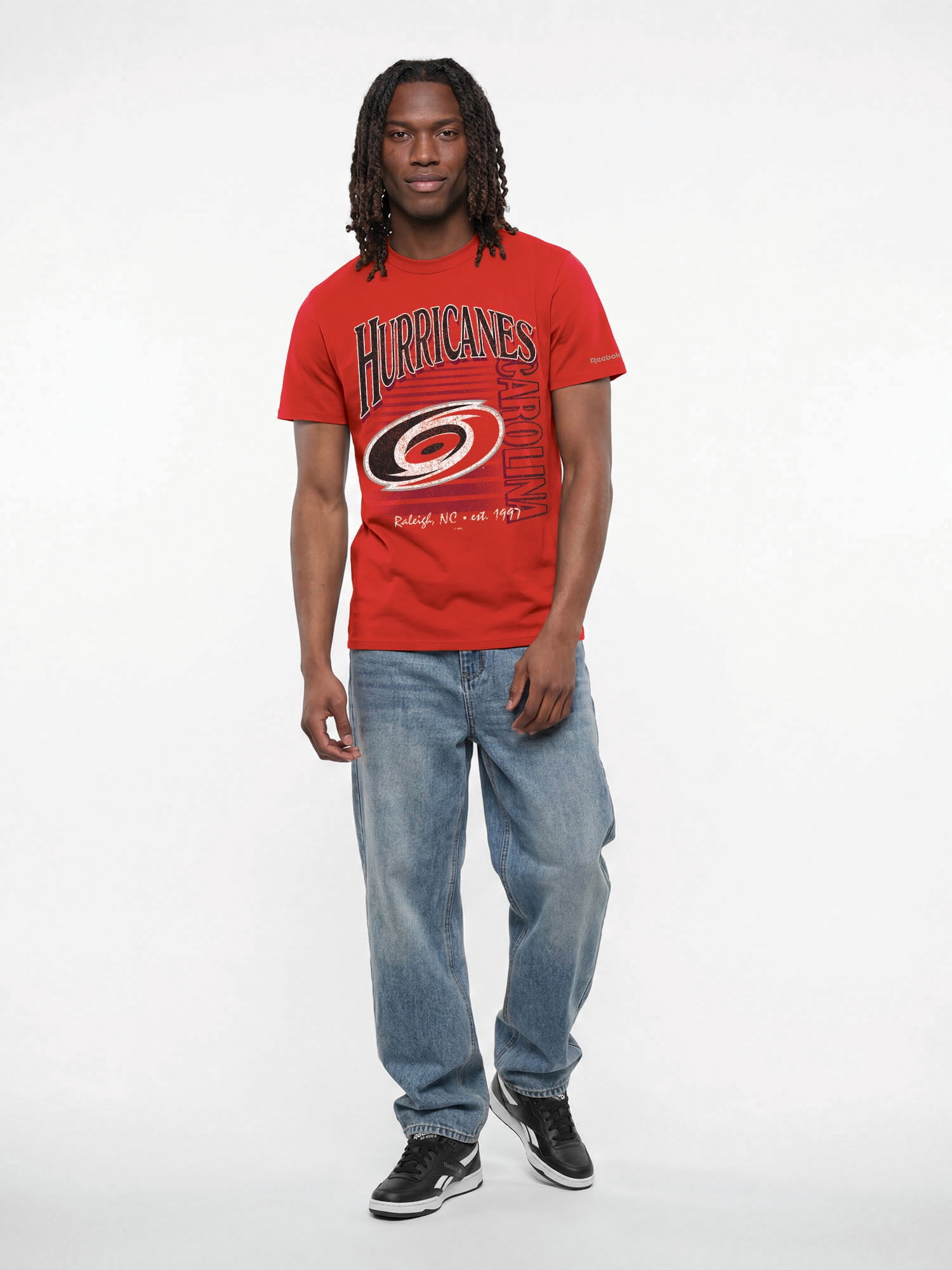 Carolina Hurricanes Reebok Mens Crew Neck Short Sleeve T-Shirt
