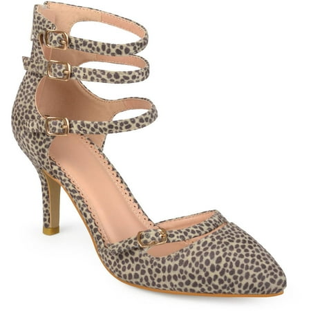 - Women's Pointed Toe Faux Suede Multi-strap High Heels