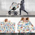thumbnail image 7 of Yiaed Summer Stamp Print Baby Car Seat Canopy Carrier Cover, Breathable Nursing Cover for Breastfeeding,Multi-Use Infant Carseat Stroller Cover, 7 of 7