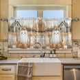thumbnail image 2 of Yayeee Kitchen Curtains Tier Set of 2 Light Filtering 57"x36" Over Sink Window Panels, Cute Halloween Pumpkins, 2 of 7