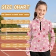 thumbnail image 6 of Psesaysky Pink Strawberry Floral Print Girls Half Zip Sweatshirt Cropped Pullover Hoodies Long Sleeve Zipper Sweatshirt Fall Winter Tops Athletic Thermal Coat 12-13 Years, 6 of 6