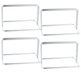 thumbnail image 1 of OULII 4Pack Desktop Privacy Panel Silver Steel Rectangular Non-slip Base Stable Clamping for Office Use, 1 of 8