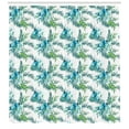 thumbnail image 3 of Orchids Shower Curtain, Paradise Island Floral Nature in Summertime Themed Watercolor Design, Fabric Bathroom Set with Hooks, 69W X 70L Inches, Pale Blue Teal and Green, by Ambesonne, 3 of 3
