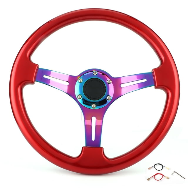 Steering Wheel Replacement,Car Sport Steering Wheel Sport Steering Wheel Deep Dish Steering Wheel Exceptional Reliability