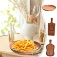 thumbnail image 1 of Bandeja Natural para Servir Madera | Plato elegante para aperitivos de fruta, marrón sólido, varios tamaños | Bandeja de madera duradera para aperitivos, joyería, decoración de cocina, fácil de, 1 of 6