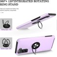 thumbnail image 4 of Galaxy S22 Case, Samsung Galaxy S22 Case with HD Screen Protector,  [Military Grade] Shockproof Protection Case with 360° Magnetic Ring Holder Kickstand Phone Case for Samsung S22, Purple, 4 of 16