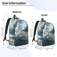 thumbnail image 2 of Naloa Fantasy Swan Yacht Design Print Durable Canvas College Rucksack,Laptop Excursion Backpack,Travel Notebook School Backpack,Bookbag For Men Women, 2 of 5