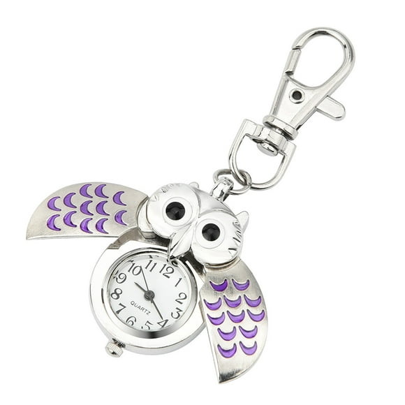 XZNGL Pocket Watch Chain Fashion Gorgeous Owl Watch Clip Pocket Keychain