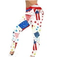 thumbnail image 5 of Vivianyo HD Women's Independence Day Yoga Patriotic Pants Fashion Casual 4Th Of July American Flag Print Leggings with Yoga Sport Elastic Slim Pants（All Colors and Sizes）, 5 of 5