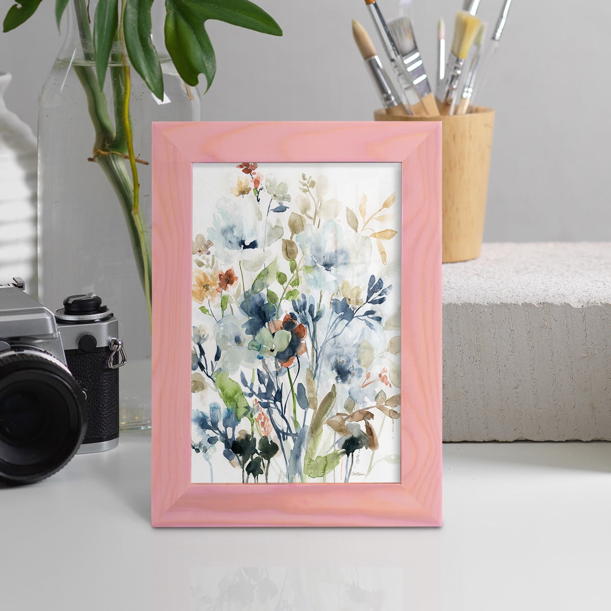 Holland Spring Mix -Framed Print w/glass-Sunset Pink