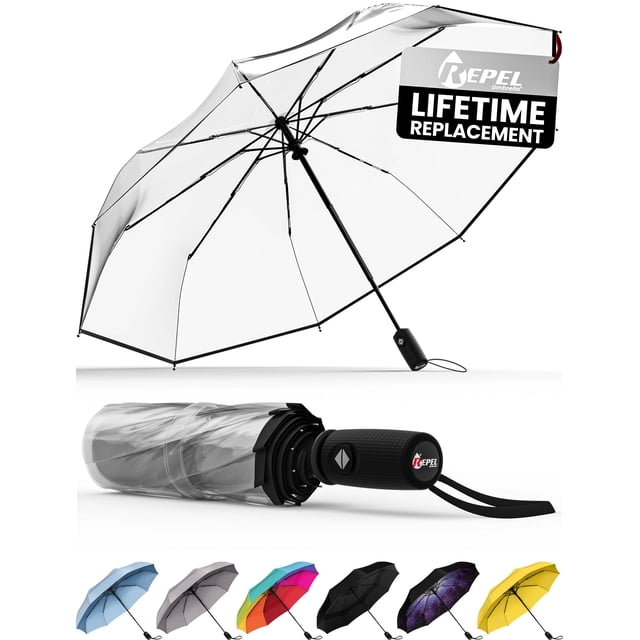 Paraguas Repelente, resistente al viento, para viajes, lluvia, impermeable, compacto