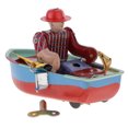 thumbnail image 2 of Modelo Retro Barco Viento Reloj de Hojalata Juguetes Regalos Coleccionables Estanque #B Multicolor Sunnimix Barco de cuerda, 2 of 8