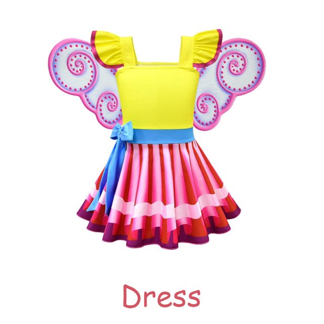 Disfraz De Fancy Nancy Para Niños Niña Vestido De Manga Corta Con Pantalones Máscara Navidad Halloween Cosplay Conjunto Completo Regalo De Cumpleaños Ropa De Fiesta