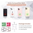 thumbnail image 2 of [2 Pack] IBAOLEA Bling Camera Lens Protector Compatible with iPhone 13 Pro Max 6.7inch & 13 Pro 6.1inch Glitter Diamond Crystal Metal Lens Protective Decoration Cover Accessories (Silver+Rose Gold), 2 of 7