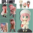 thumbnail image 2 of 14cm Hot Spy X Family CODE: White PVC Doll Toy Cute Anya Winter Clothing Detective Model Desktop decoration A gift for a child, 2 of 5