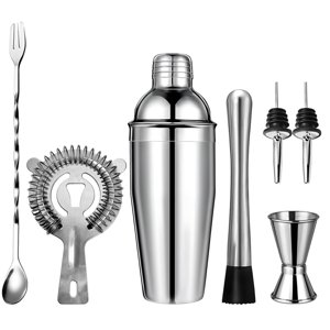 GARITIN 25oz Cocktail Shaker Set 7-Piece Stainless Steel Bartender Kit Bar Tools for Home Bartending